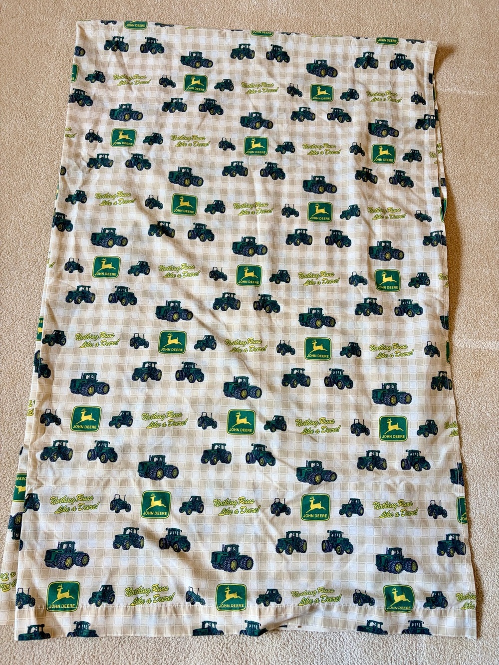 Vintage John Deere Fully Licensed TWIN Size Flatbed Bed Sheet - EUC